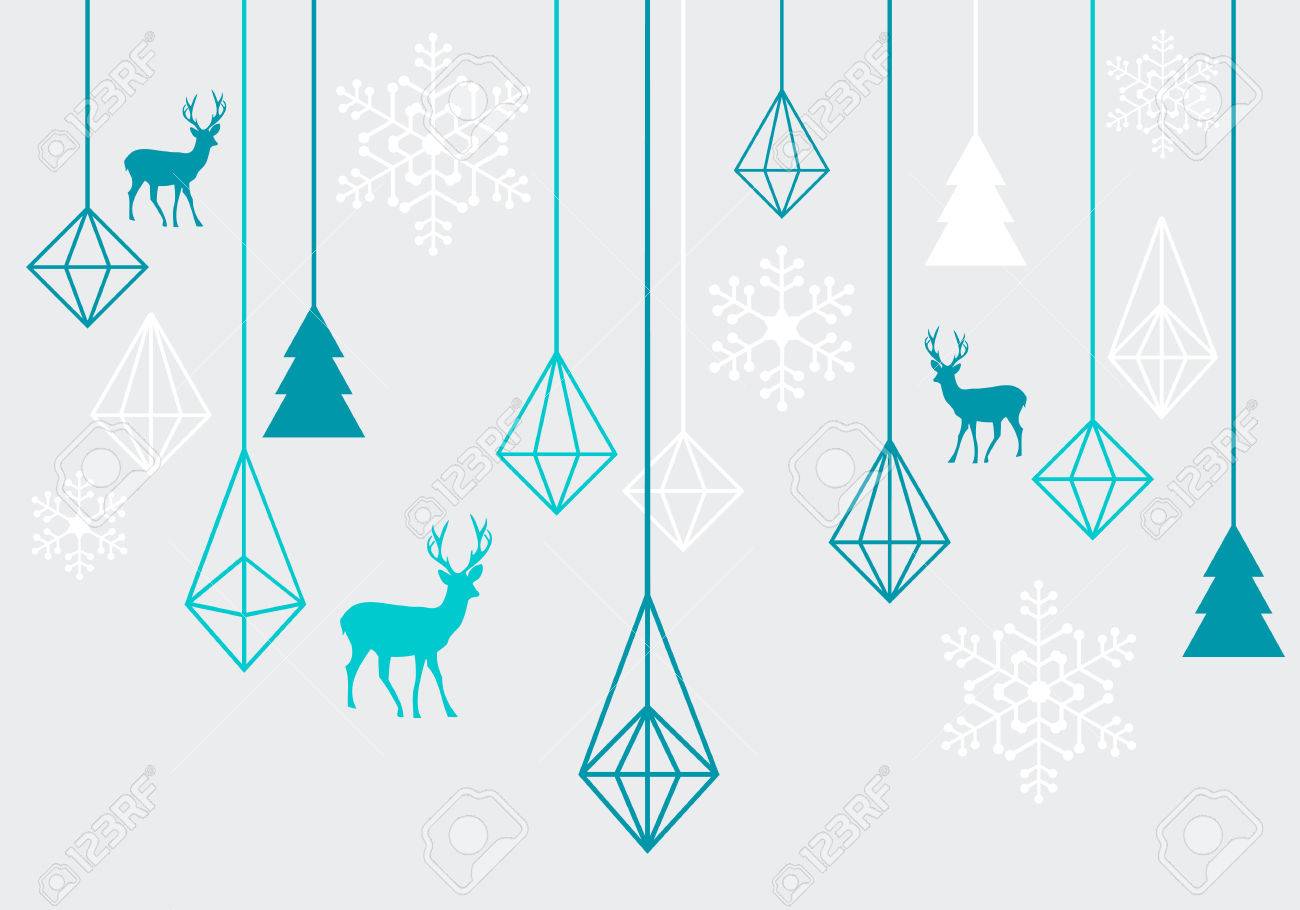 abstract geometric christmas ornaments