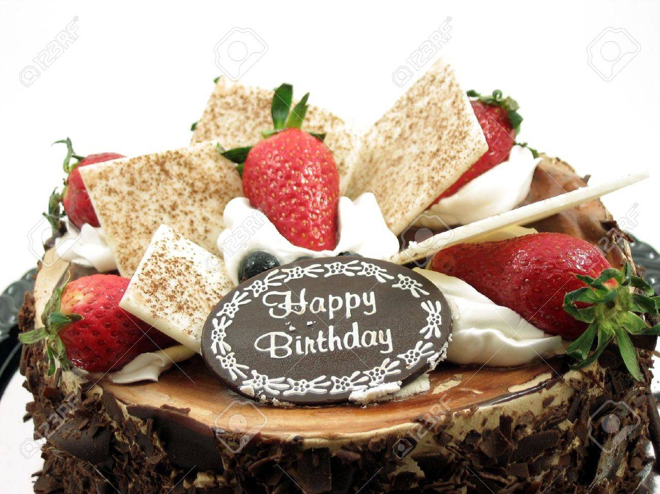 Toppings Of A Chocolate Birthday Cake In Isolated White Stock Photo Picture And Royalty Free Image Image 5656