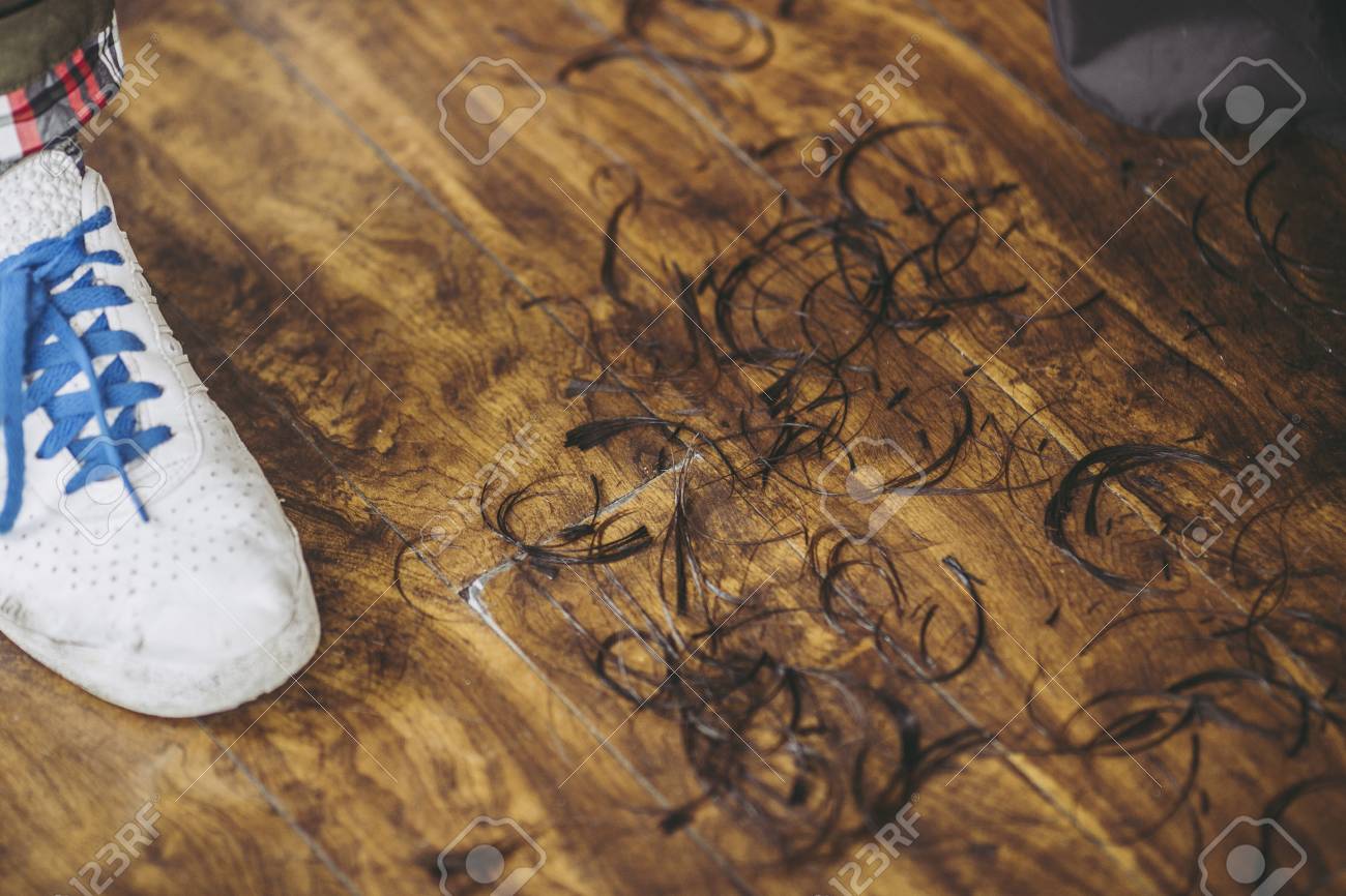 Floor And Cut Hair Stock Photo Picture And Royalty Free Image