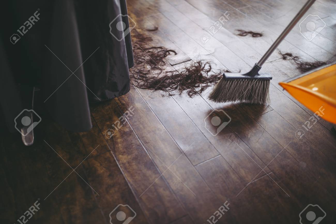 Floor And Cut Hair Stock Photo Picture And Royalty Free Image