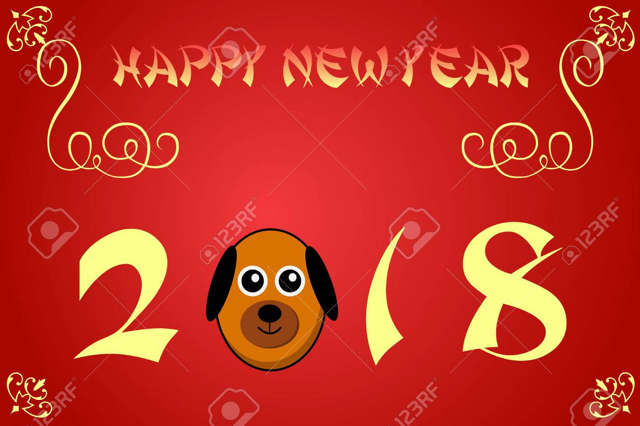happy chinese new year card illustration for 2018 the year of happy chinese new year card