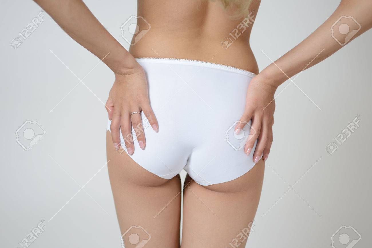 Slim Woman Put His Hands On Her Ass