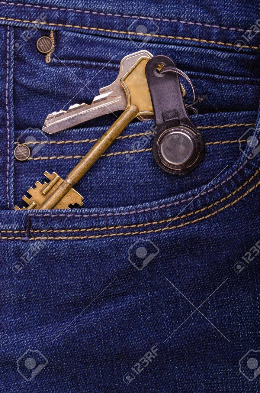 keys on jeans