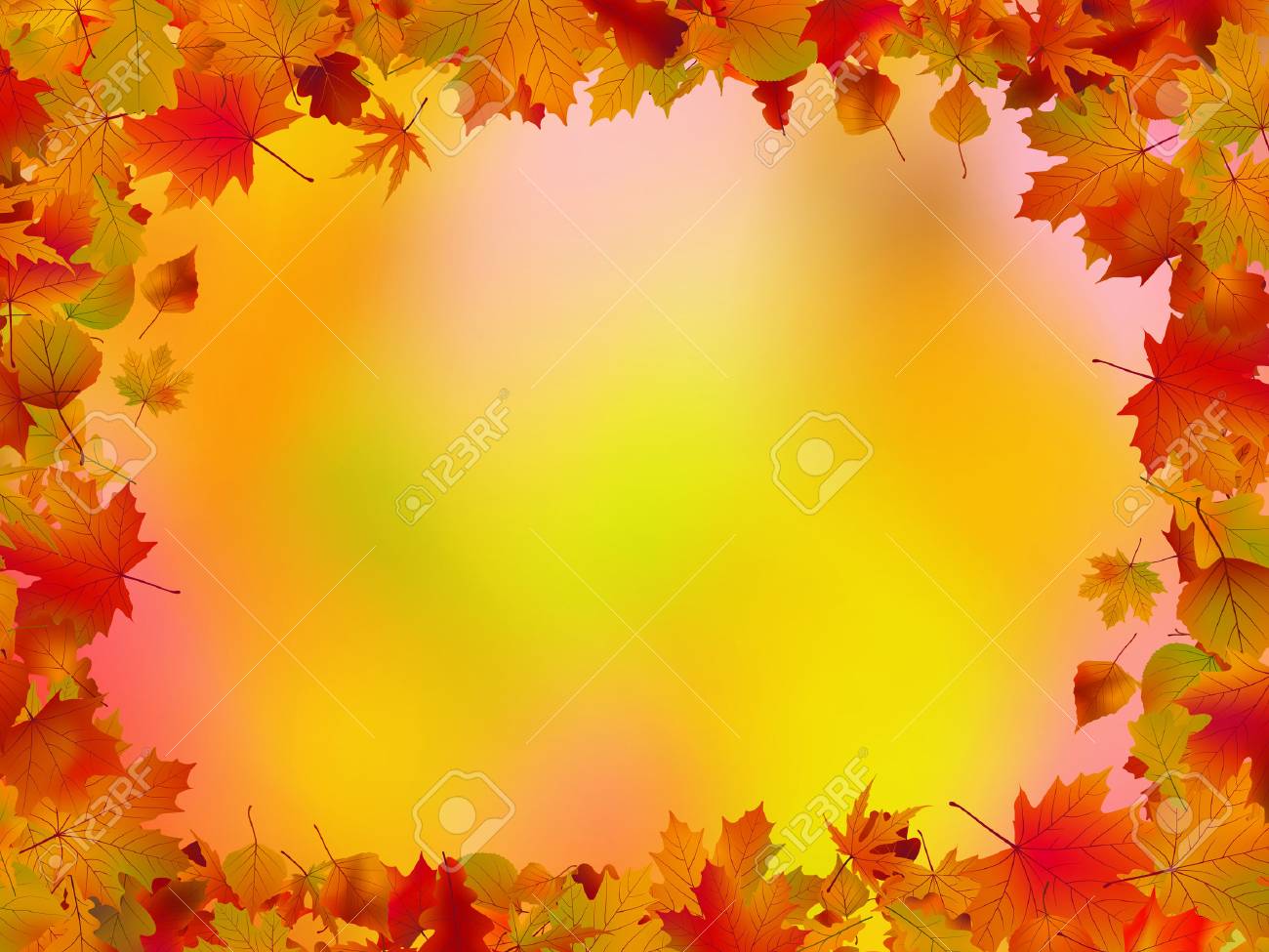 autumn leaves border for your text royalty free cliparts vectors