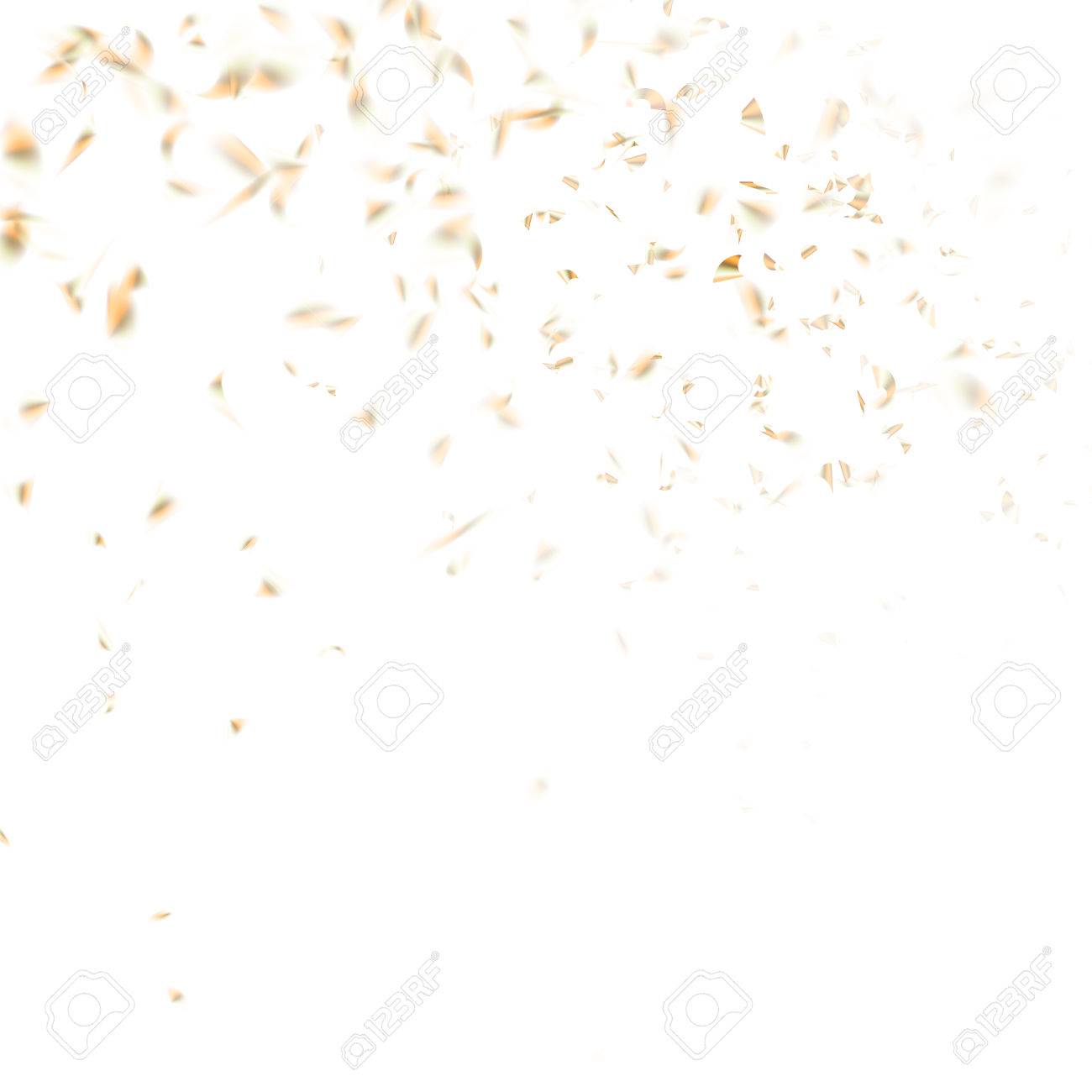 落下お祭りのきらびやかな金紙吹雪 Eps 10のイラスト素材 ベクタ Image