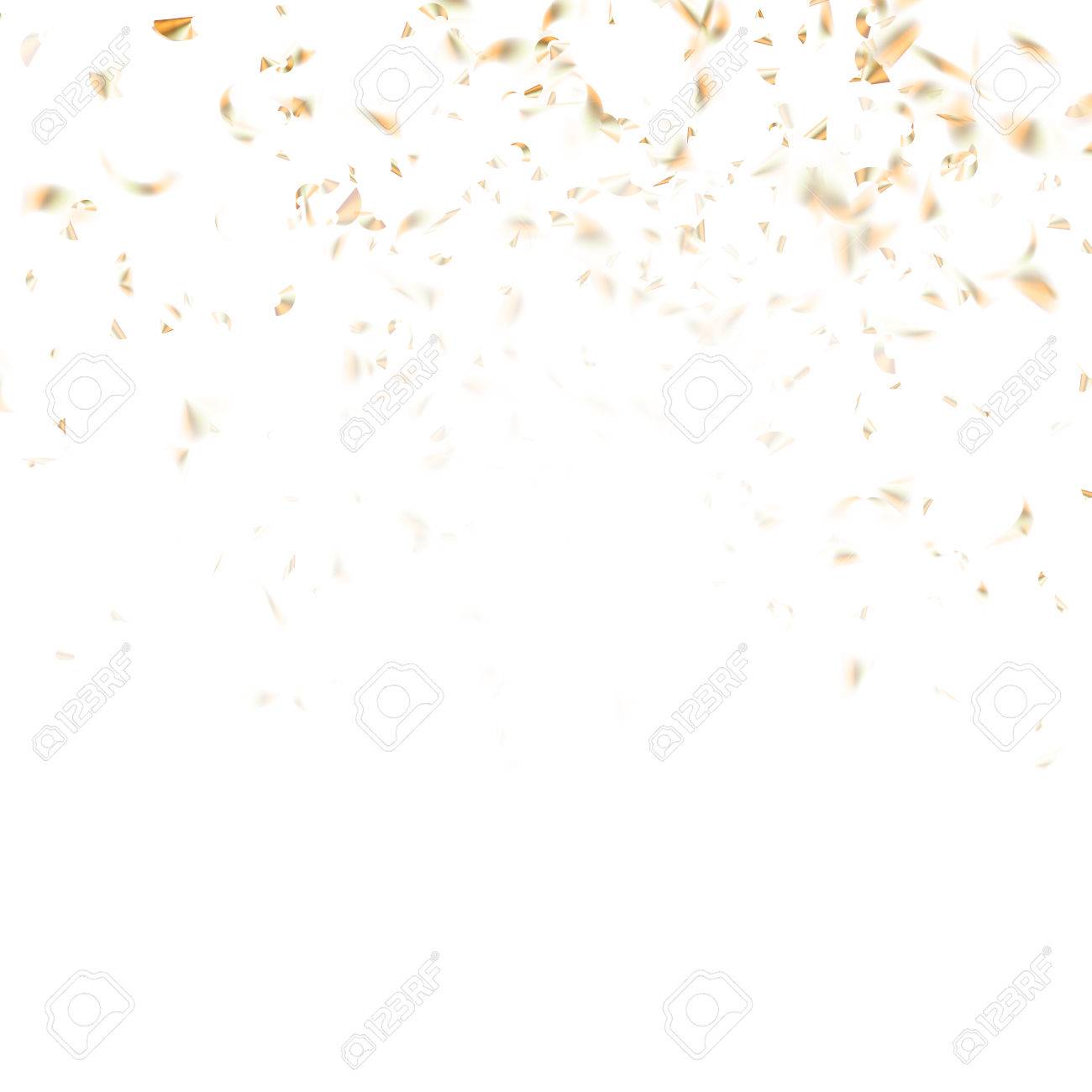 Festive Glittering Gold Confetti Falling Eps 10 Royalty Free Cliparts Vectors And Stock Illustration Image