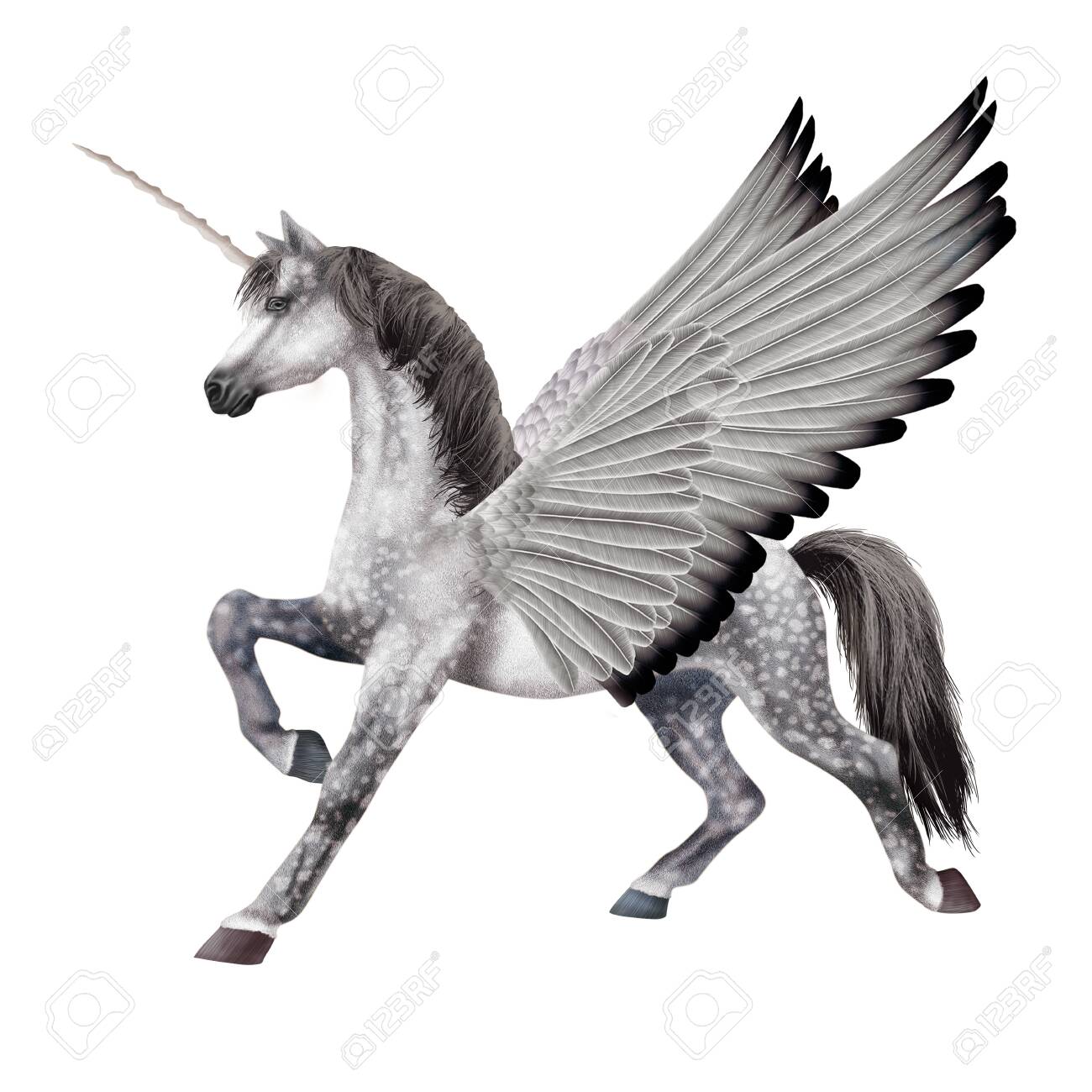 pics Unicorn Pictures Realistic horse unicorn illustration realistic