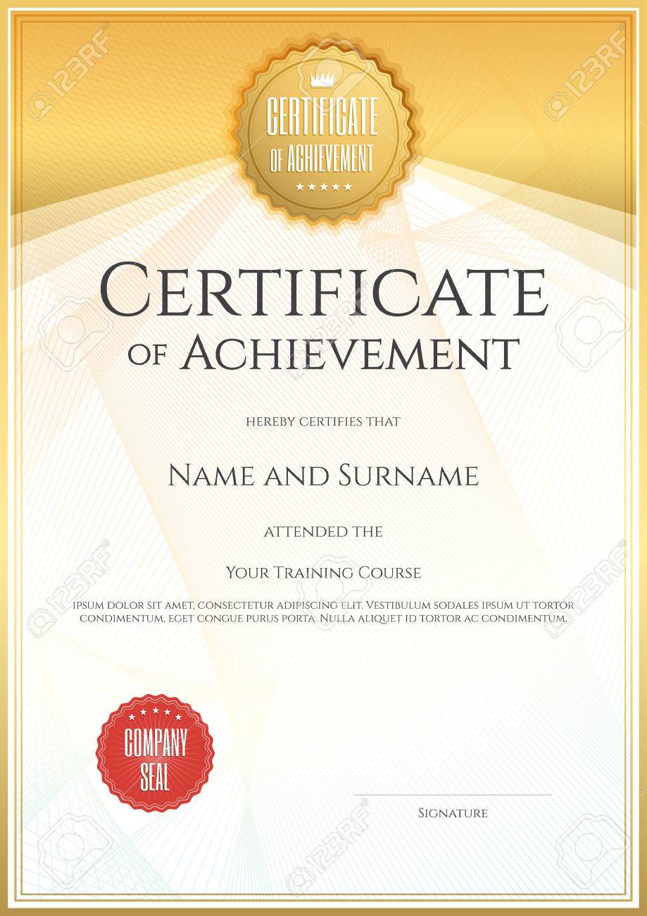 certificate template in vector for achievement graduation completion certificate of graduation