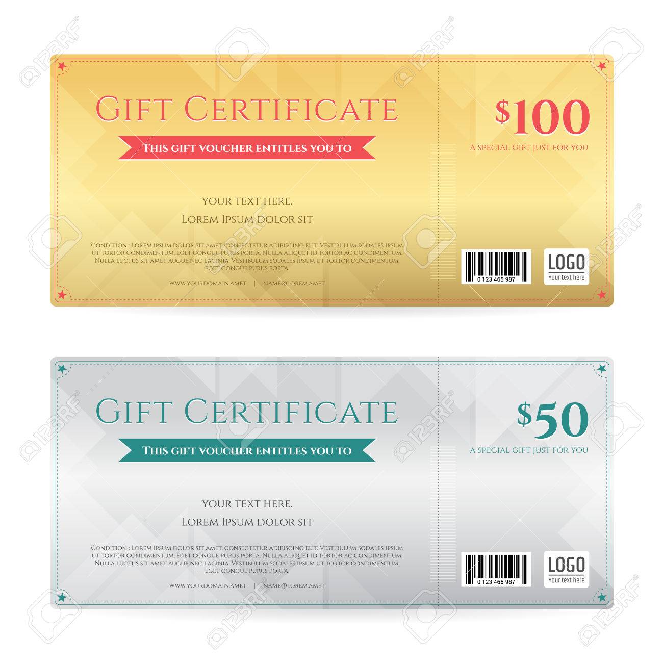 gift voucher or gift certificate template in modern luxury gold gift certificatetemplate