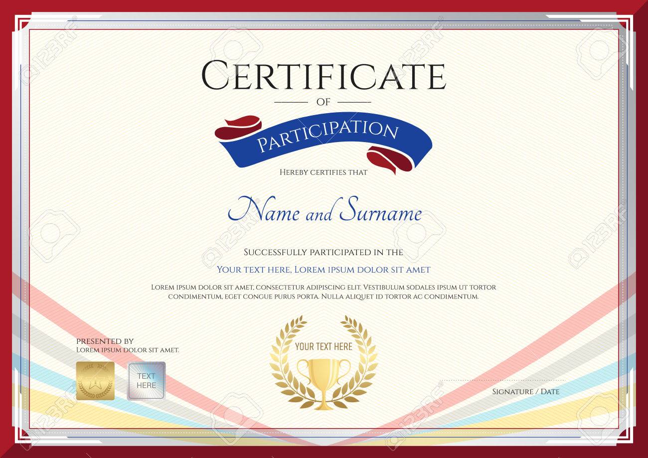 certificate template for achievement appreciation or participation certificate achievement