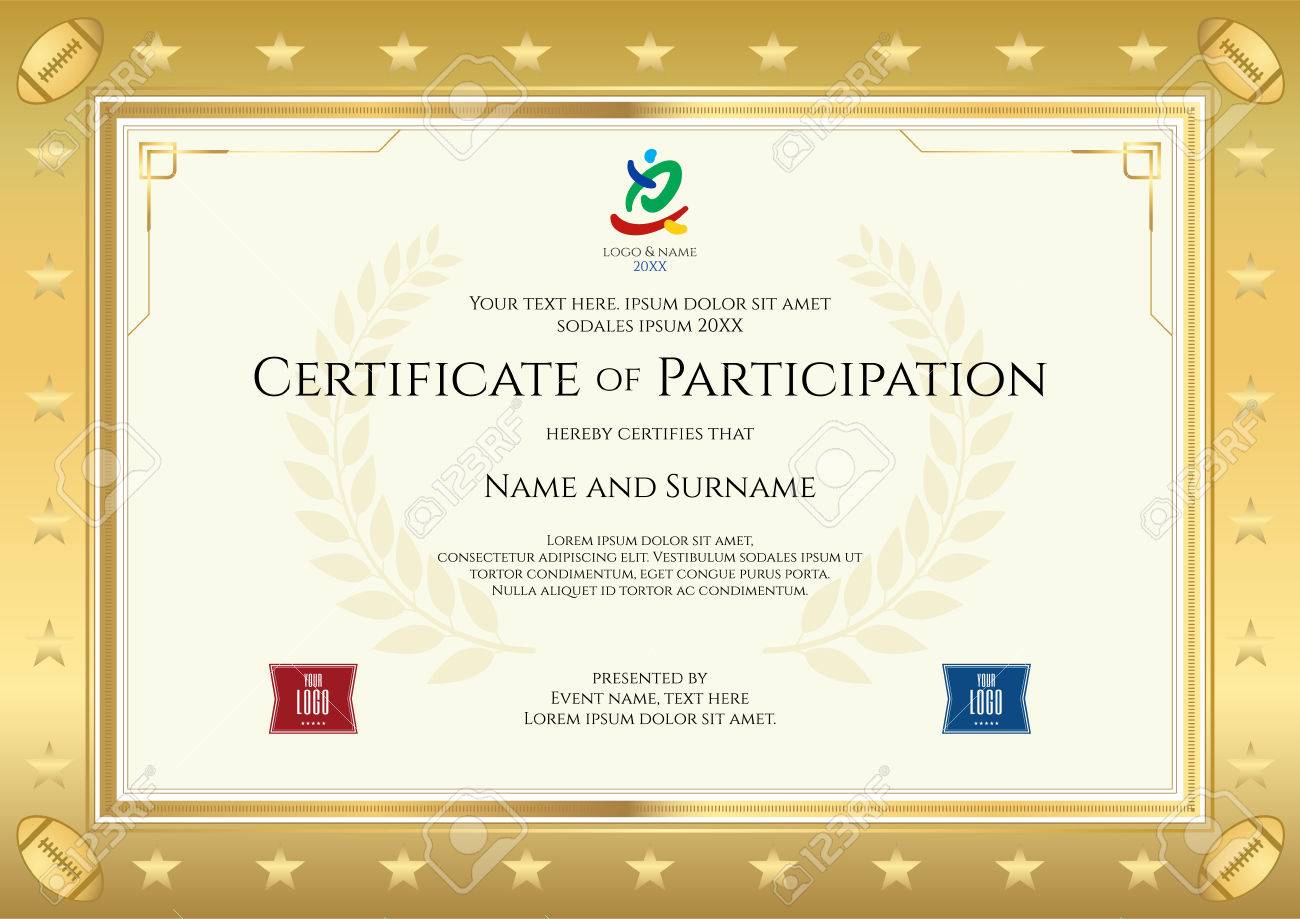 certificate of participation template pdf