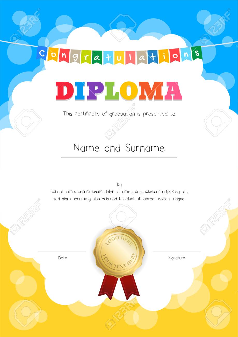 portrait kids diploma or certificate of awesomeness template certificate of awesomeness template
