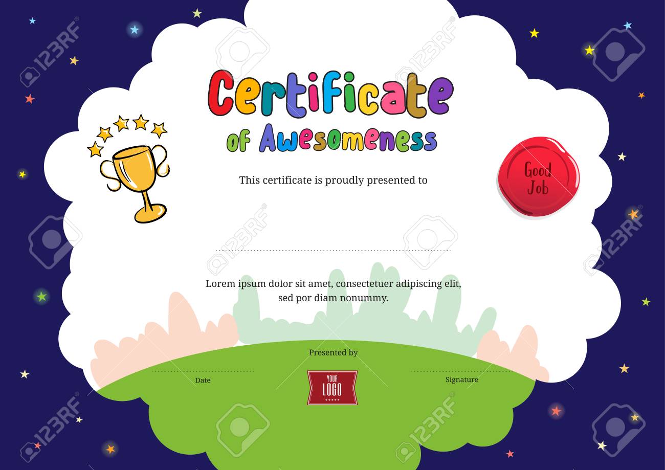 certificate of awesomeness template