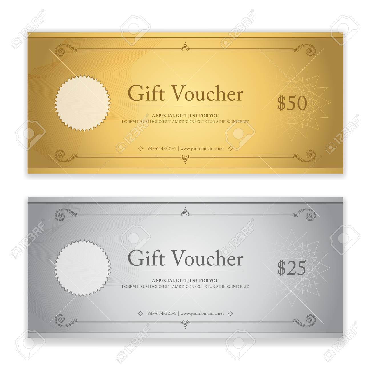gift certificate voucher gift card or cash coupon template coupon template