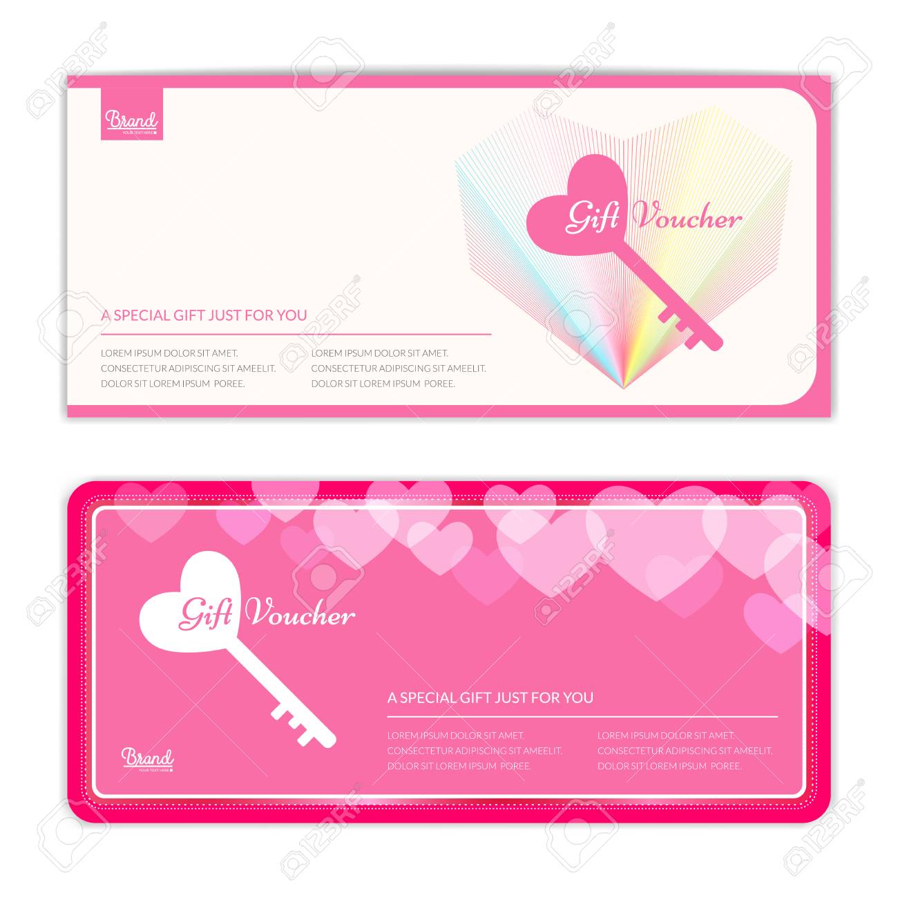 love and sweet theme gift certificate voucher gift card or gift certificates format