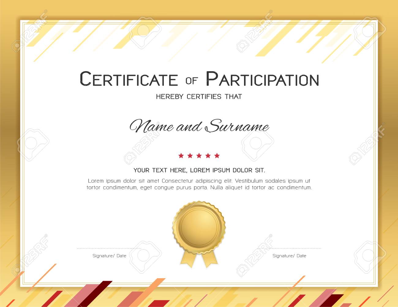 Certificate Template In Sport Theme With Watermark Background Throughout Athletic Certificate Template