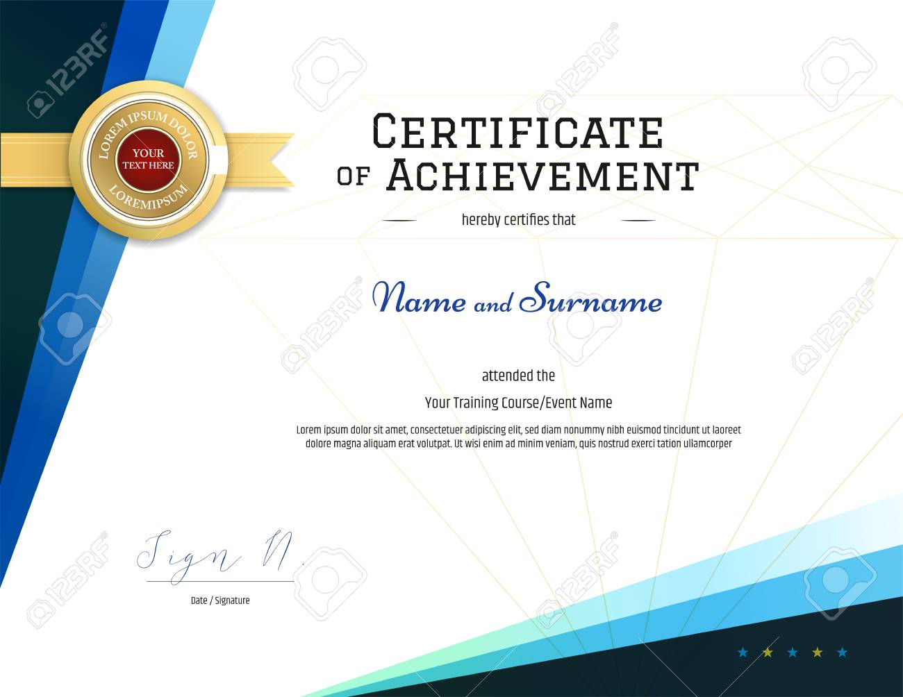 modern certificate template with elegant border frame diploma diploma borders