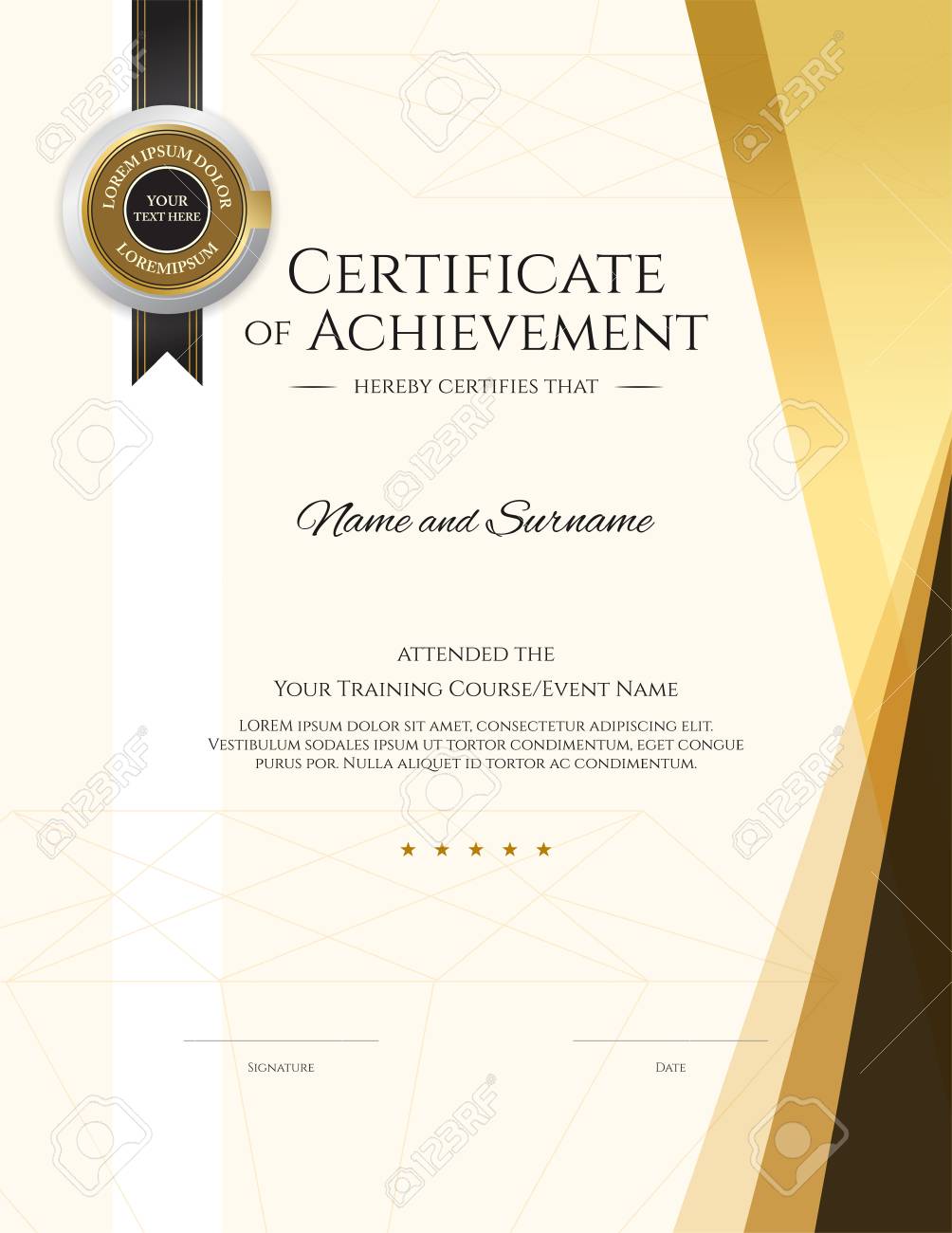 Modern Certificate Template With Elegant Border Frame, Diploma Regarding Elegant Certificate Templates Free Modern Certificate Template With Elegant Border Frame, Diploma Regarding Elegant Certificate Templates Free