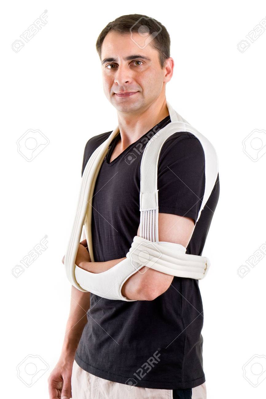 man in sling