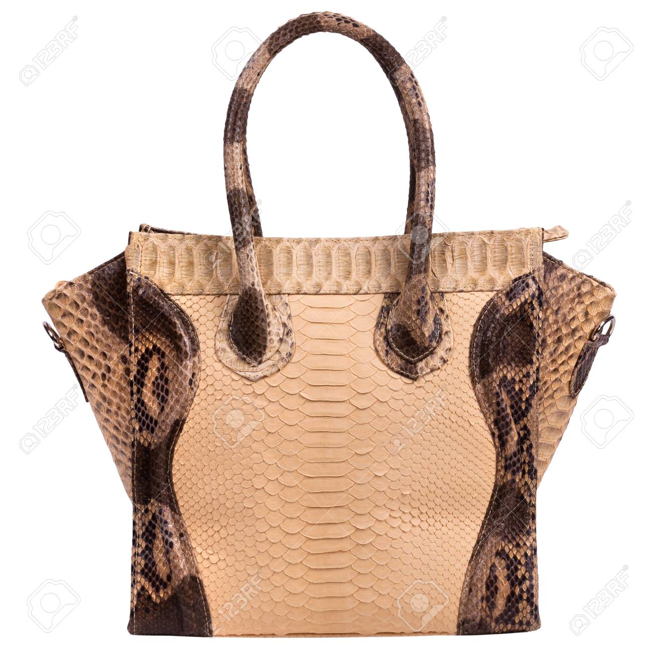 snakeskin tote bag