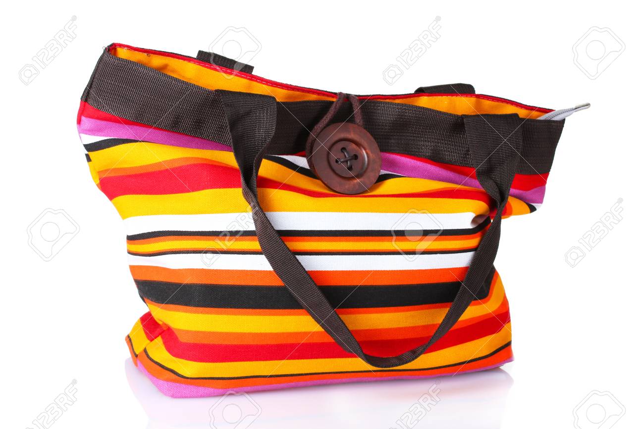 bright beach bag