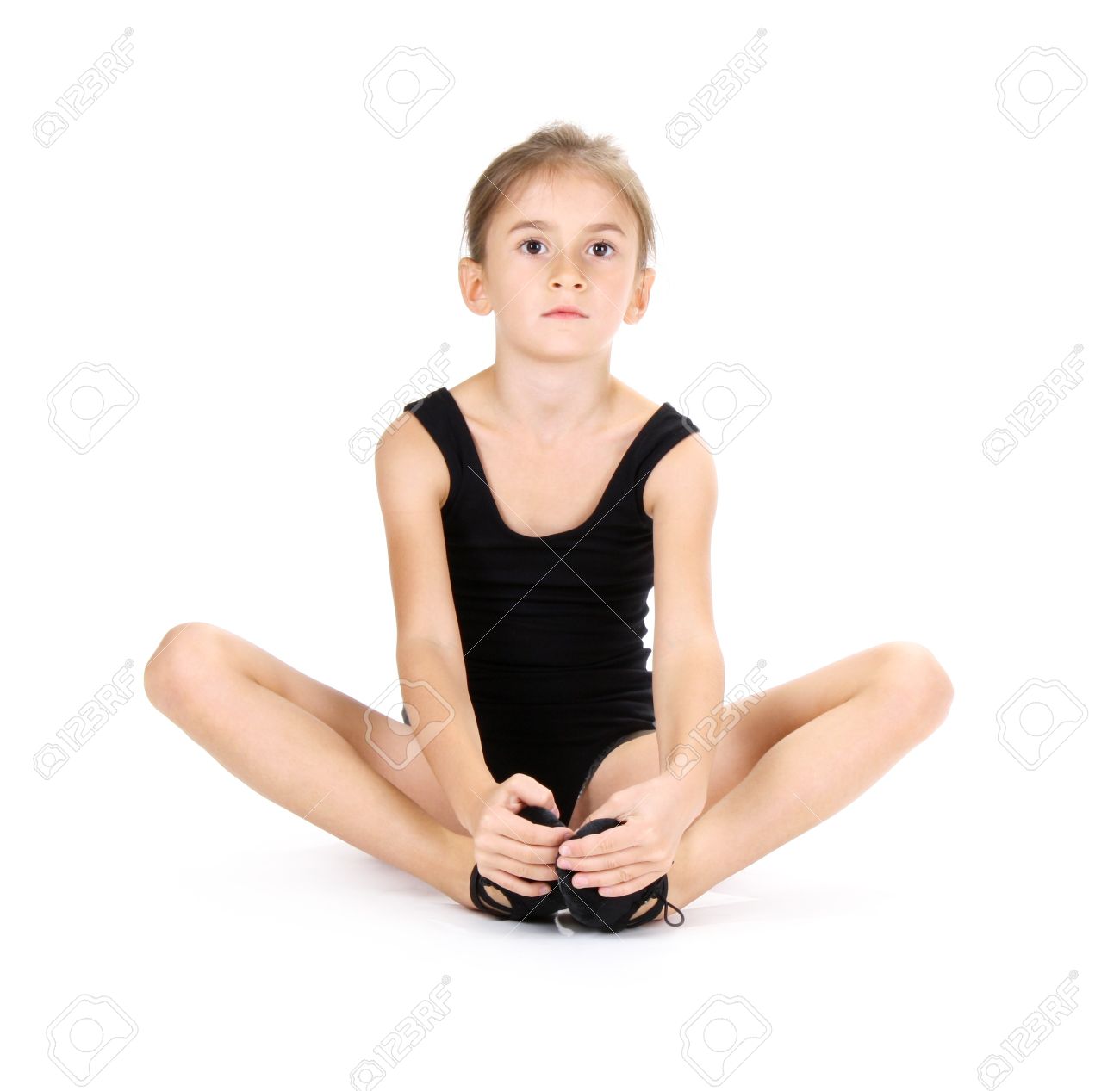 little girl ballerina isolated on white stock photo picture and