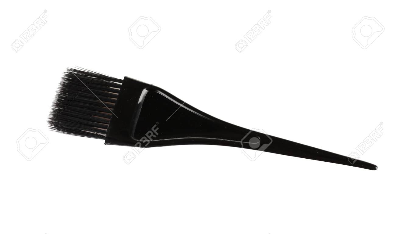 Black Brush For Hair Coloring Isolated On White Stock Photo, Picture ... Black Brush For Hair Coloring Isolated On White Stock Photo, Picture ...