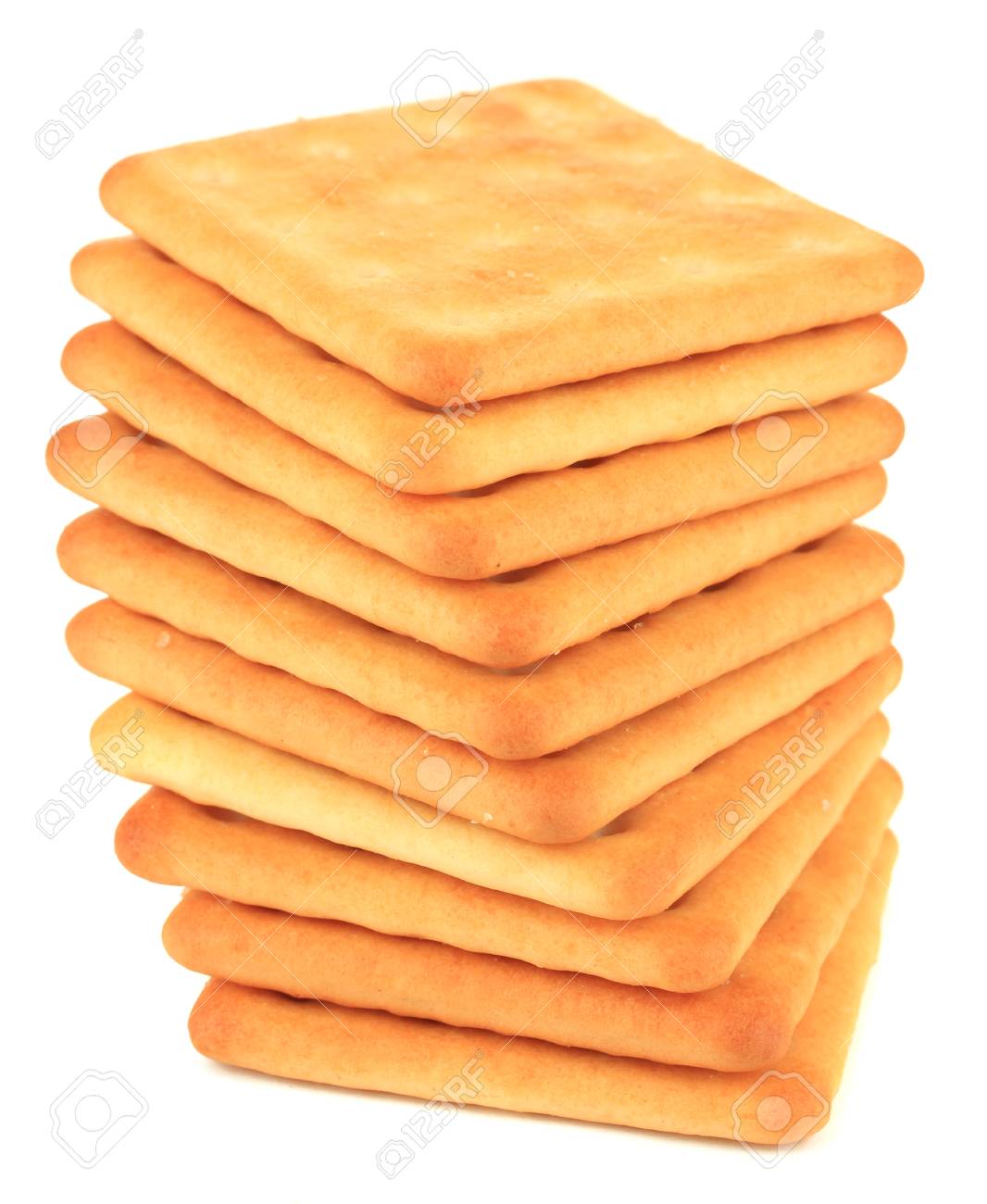 白で隔離美味しいクラッカー の写真素材 画像素材 Image