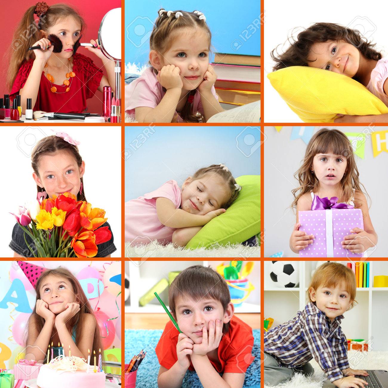 かわいい子供のコラージュ の写真素材 画像素材 Image