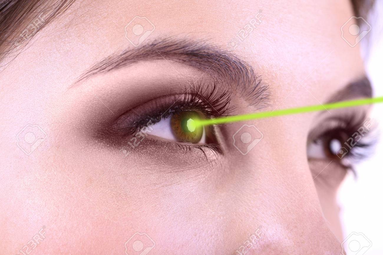 Laser vision correction. Woman's eyes. - 27055777 Laser vision correction. Woman's eyes. - 27055777