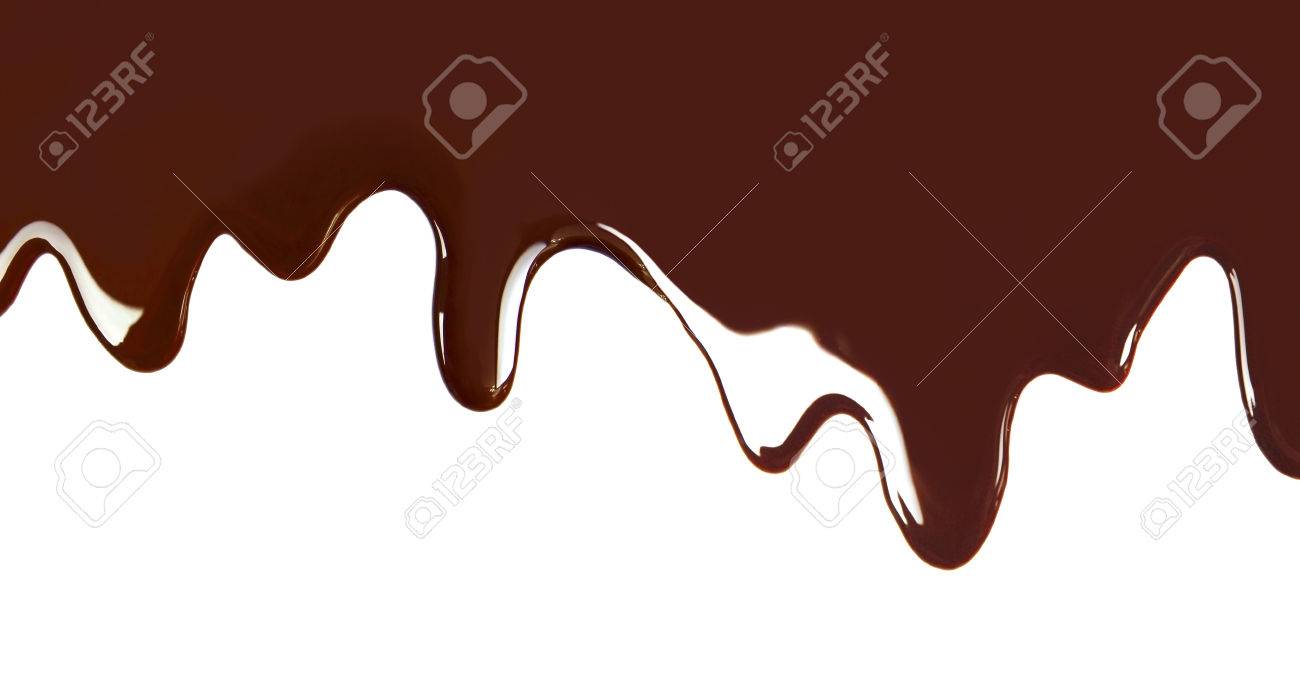 Melted Chocolate Dripping On White Background Stock Photo Picture And Royalty Free Image Image