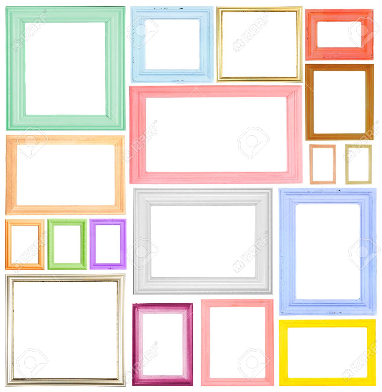 フレームが白で隔離のコラージュ の写真素材 画像素材 Image