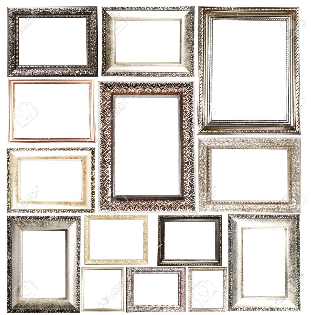 Collage Of Frames Isolated On White Stock Photo Picture And Royalty Free Image Image