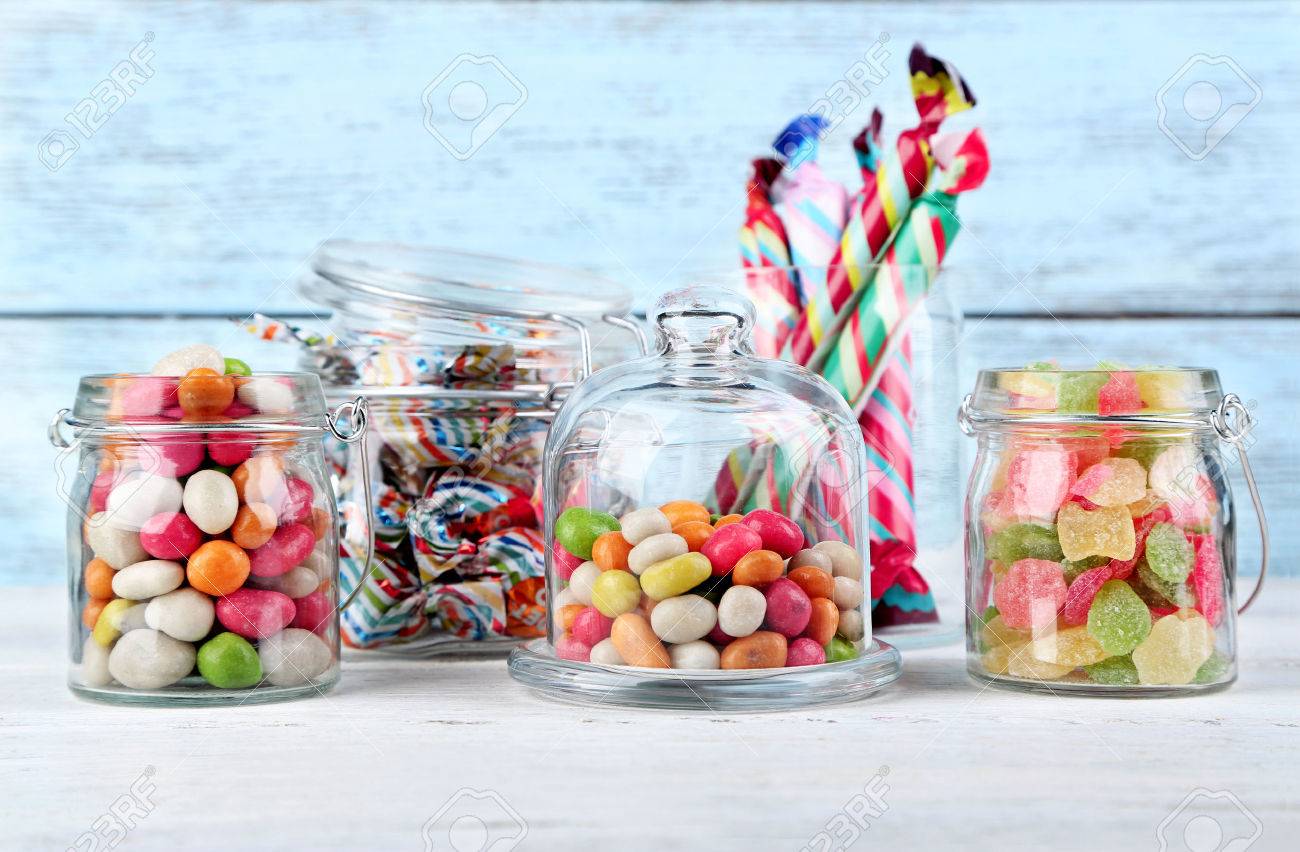 candy glass jar
