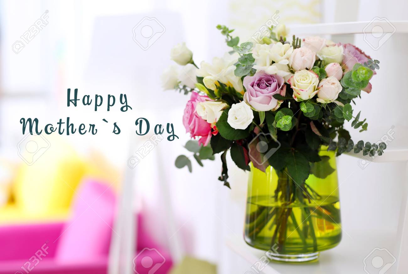 mothers day flowers with vase