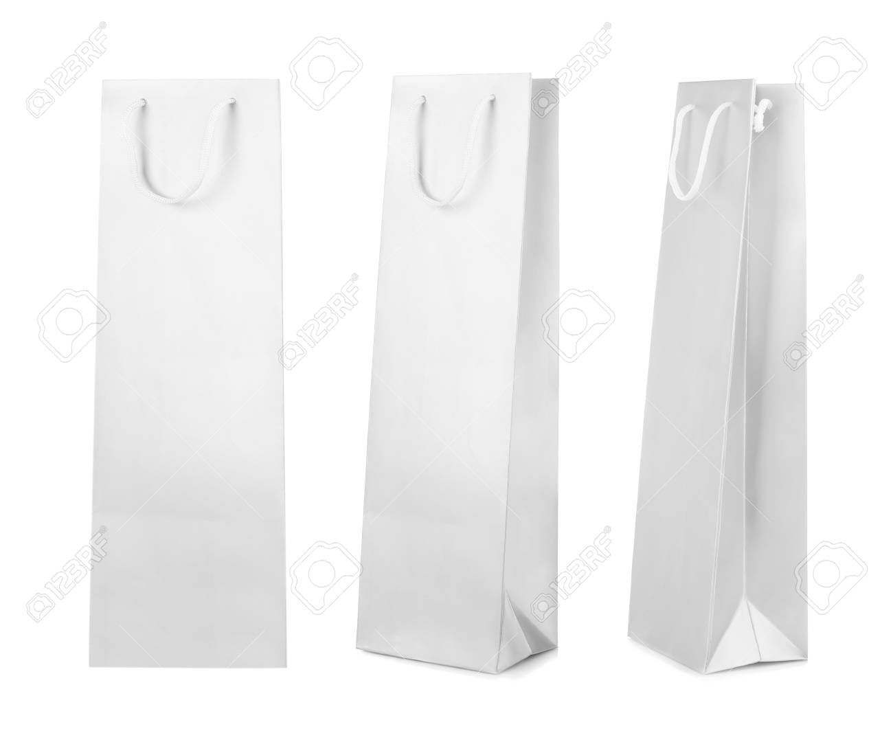 Download Different Views Of Paper Bag For Wine Bottle On White Background Stock Photo Picture And Royalty Free Image Image 90841511