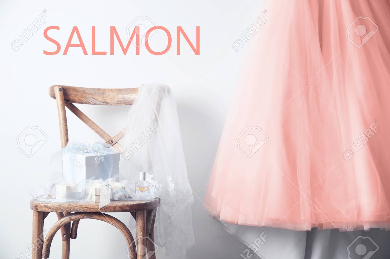 Wedding Dresses with Color Salmon