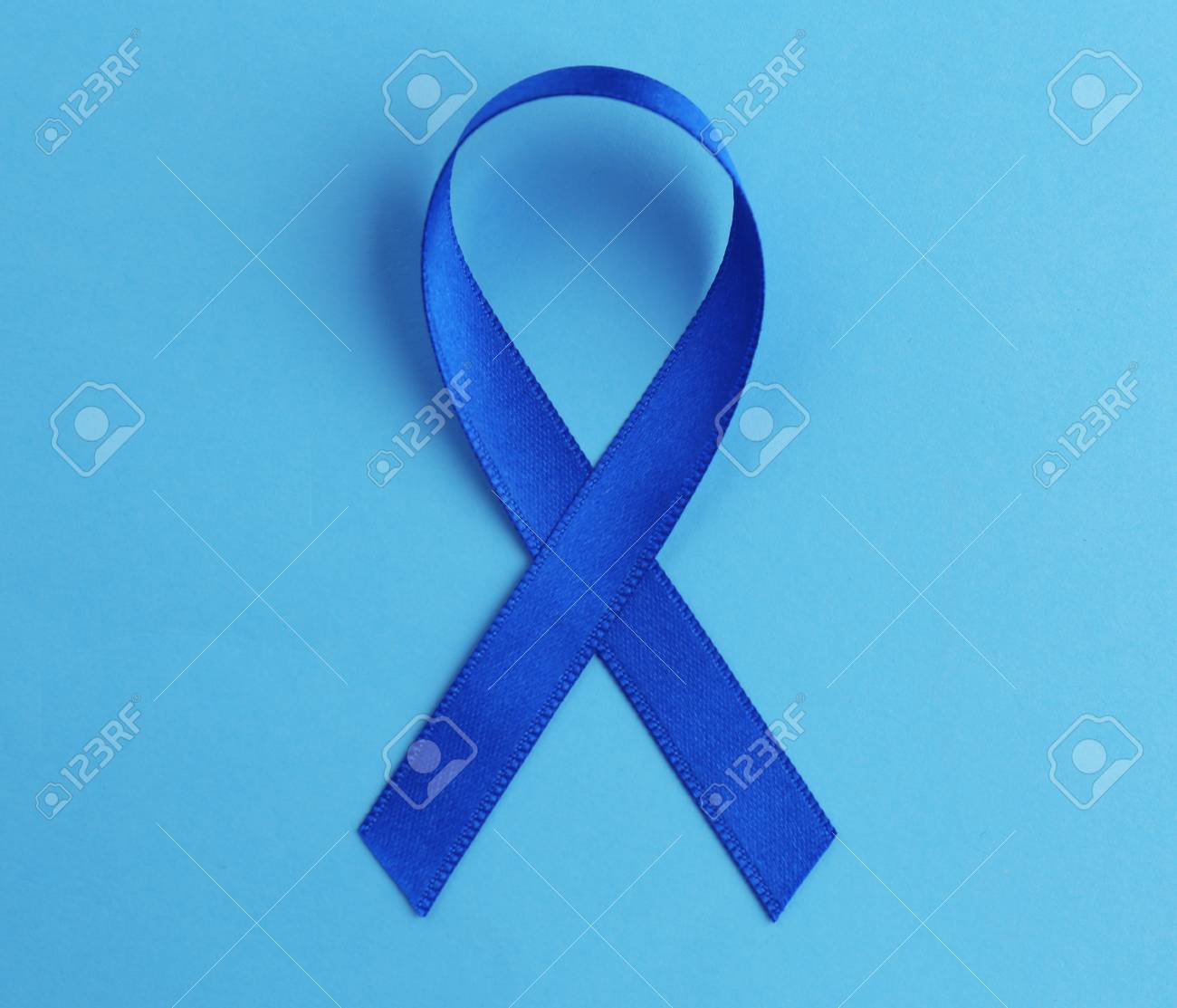 blue ribbon on color