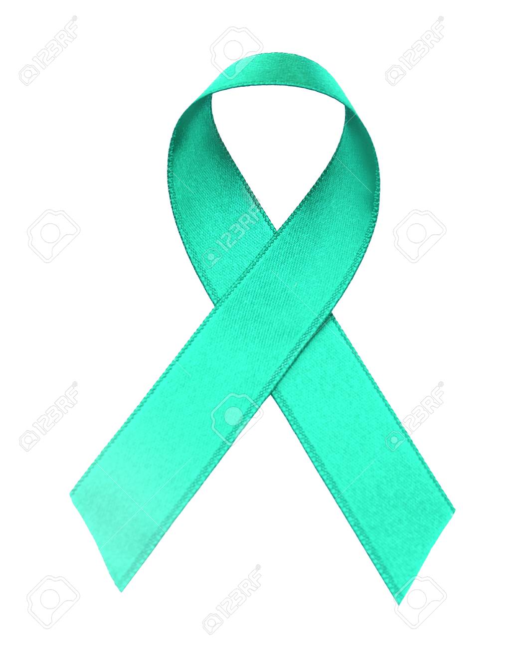 green ribbon isolated on white mitochondrial diseases and kidney