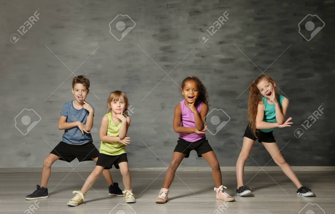 Cute funny children in dance studio - 97299267 Cute funny children in dance studio - 97299267