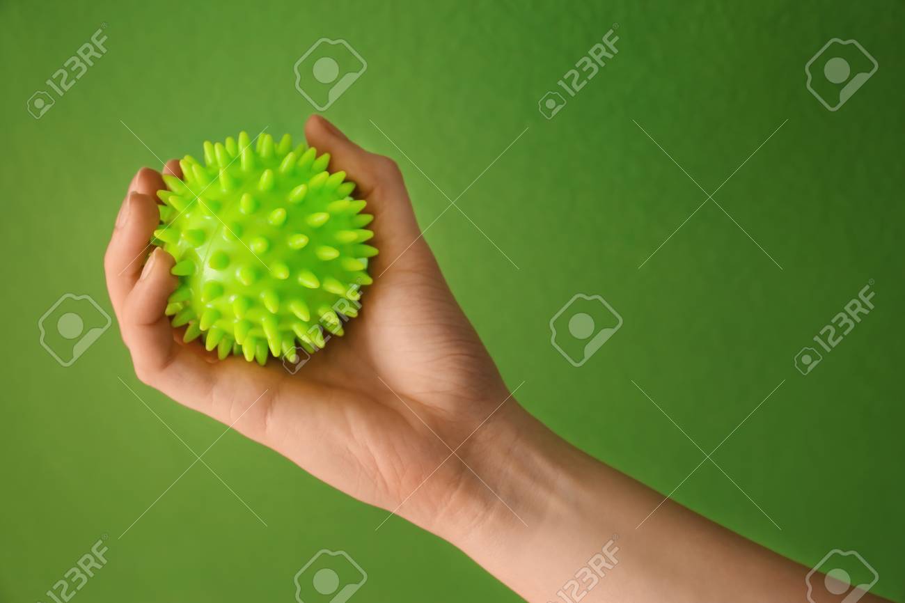 green rubber ball