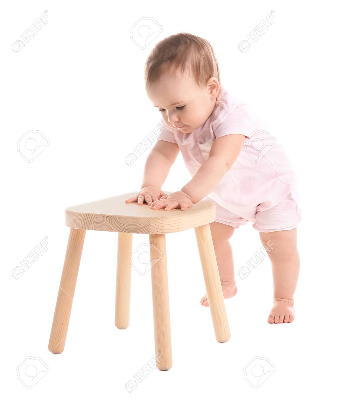 wooden baby stool