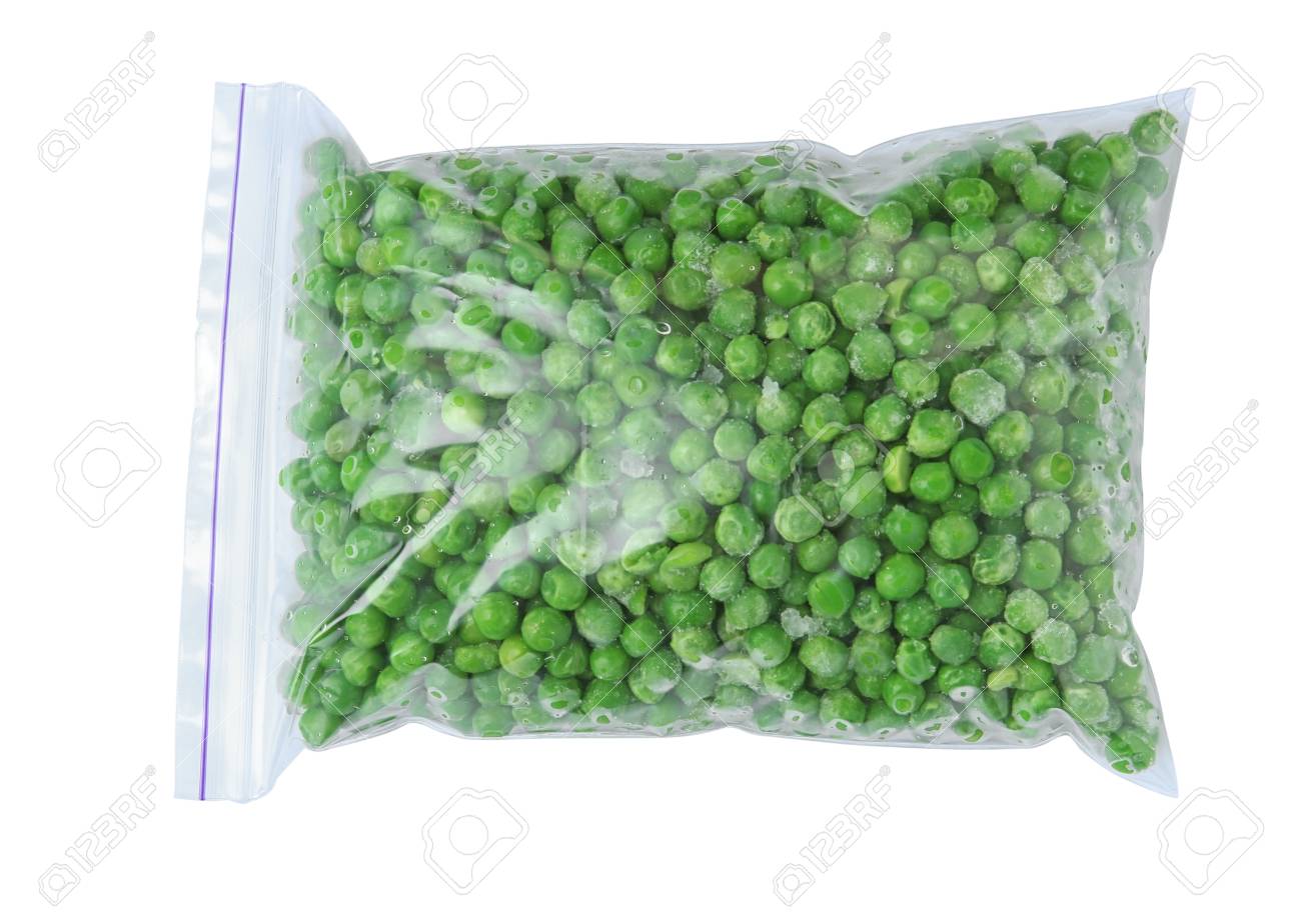 Plastic Bag With Frozen Peas On White Background Top View Vegetable Preservation Stock Photo Picture And Royalty Free Image Image 105991458