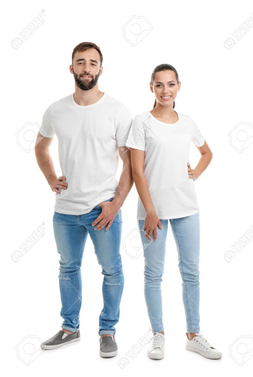 white t shirt for couple