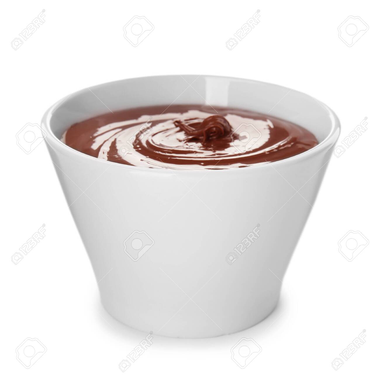 Bowl of sweet chocolate cream isolated on white - 120964146 Bowl of sweet chocolate cream isolated on white - 120964146