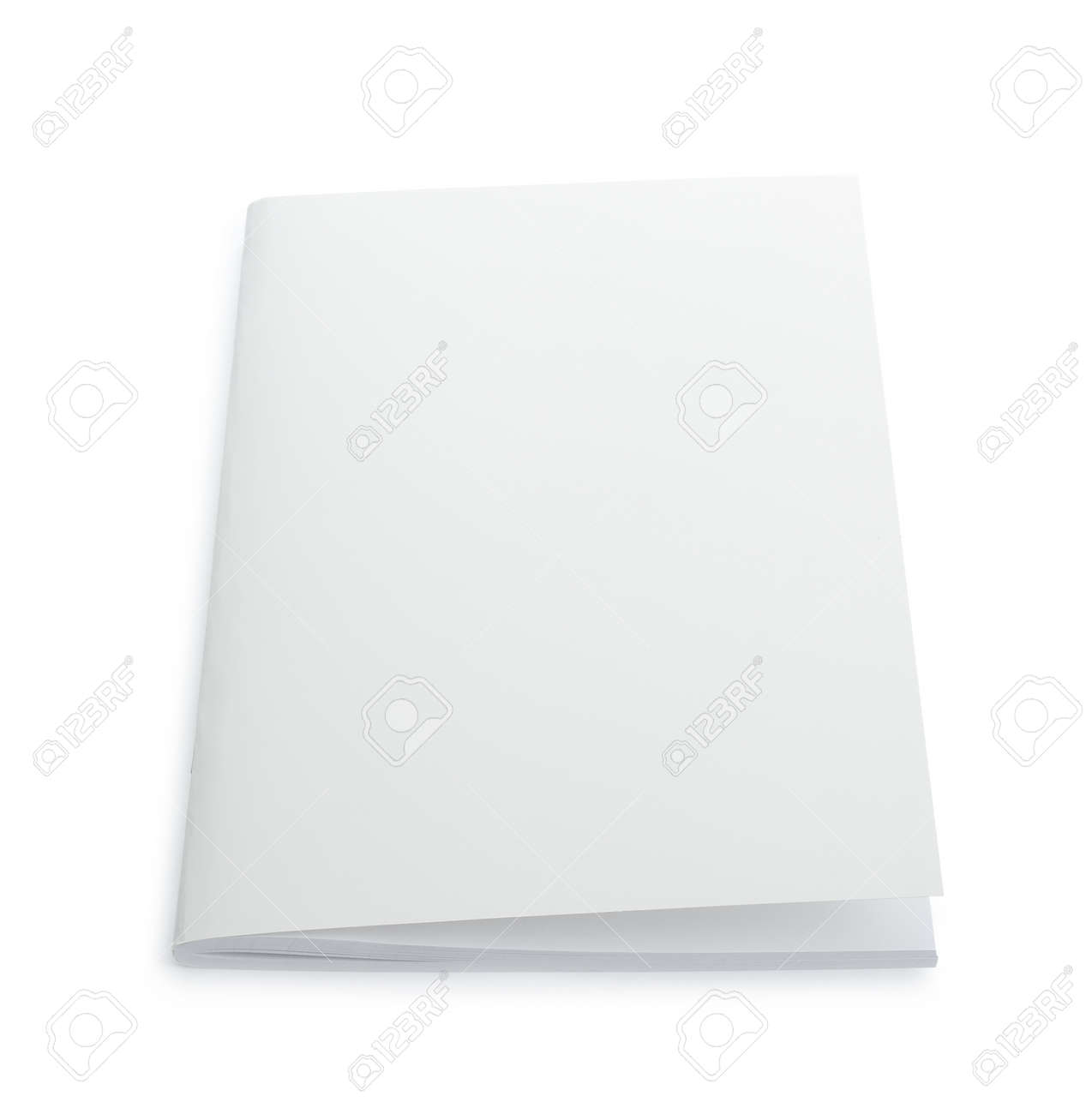 Blank paper brochure isolated on white. Mockup for design - 169674697 Blank paper brochure isolated on white. Mockup for design - 169674697