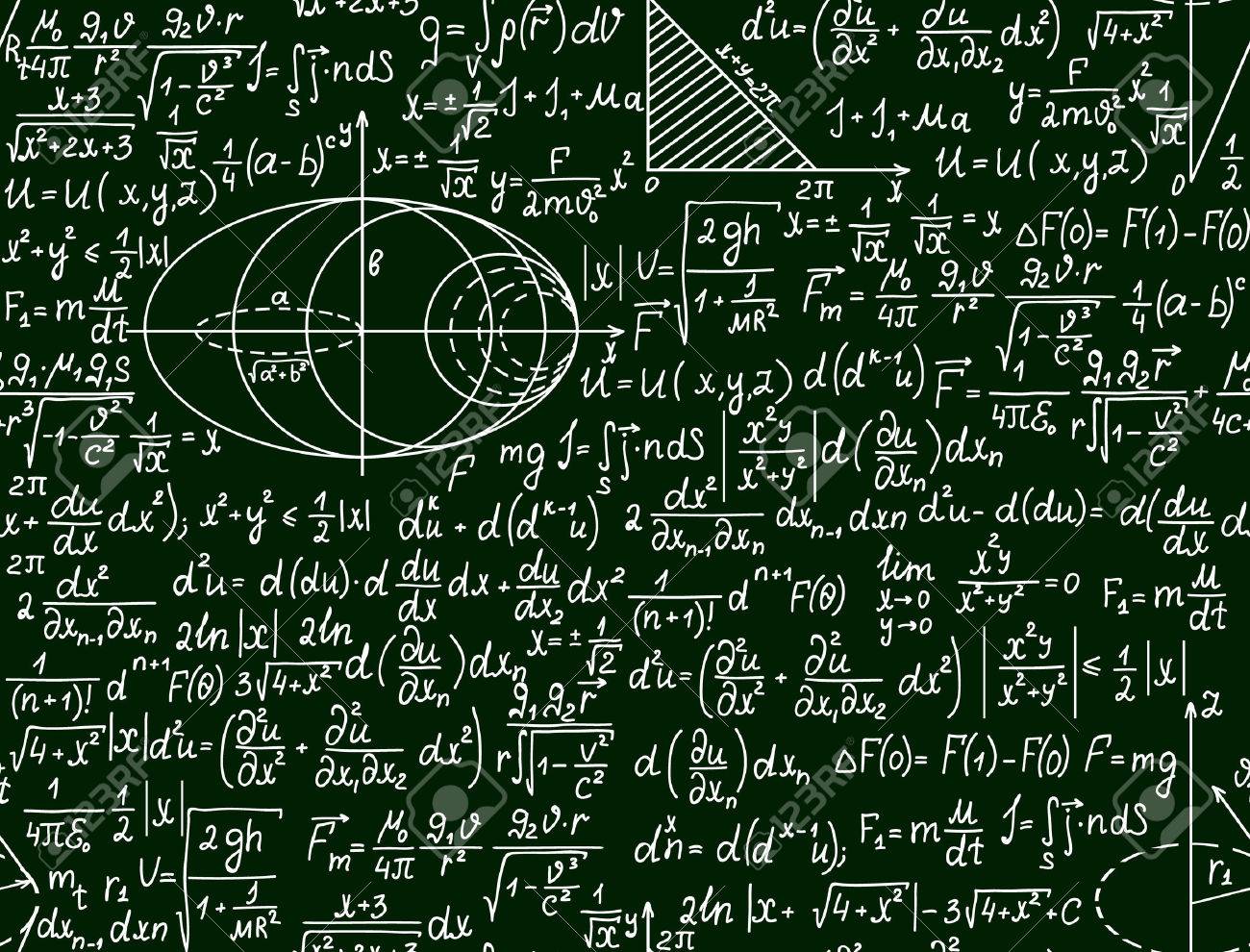 mathematical vector seamless pattern