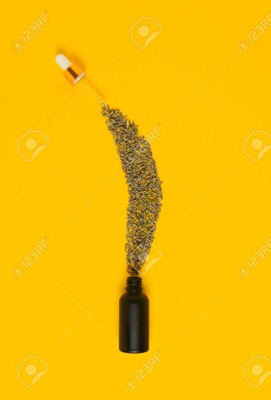 Download Cosmetic Black Frosted Glass Dropper Bottle On A Yellow Background Stock Photo Picture And Royalty Free Image Image 133956423
