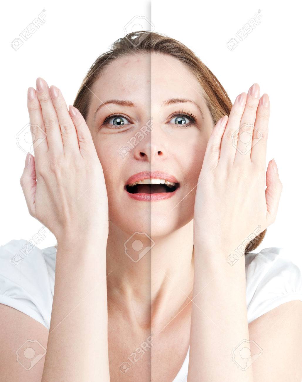 Portrait of woman isolated on a white background - 25671292 Portrait of woman isolated on a white background - 25671292