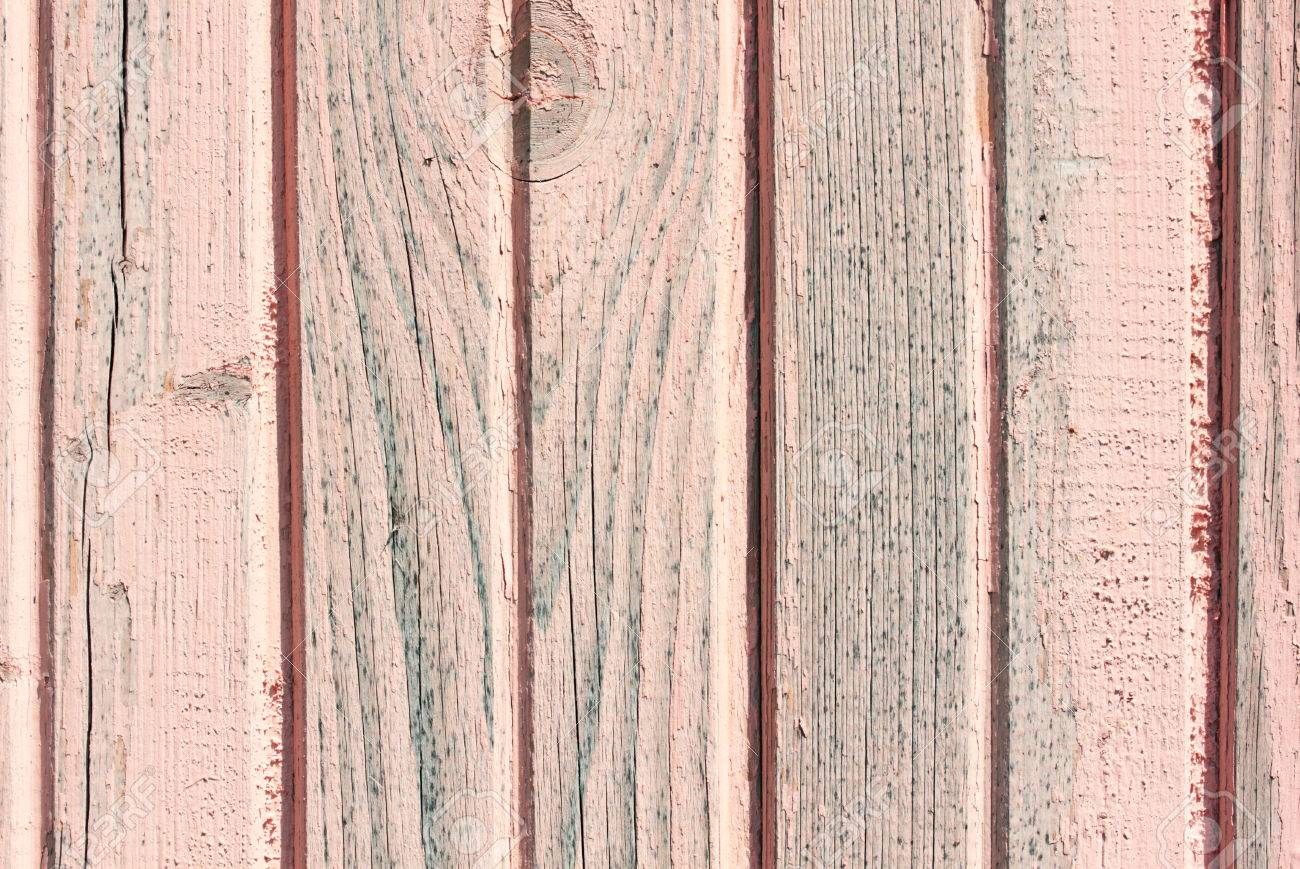 Vieux Bois Peint Rose Rustique Fond La Peinture écaillée Banque D